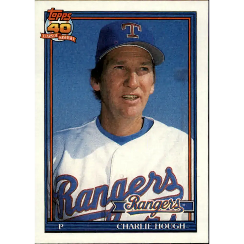 1991 Topps #495 Charlie Hough NM-MT Texas Rangers Baseball Card - Baseball Card Single