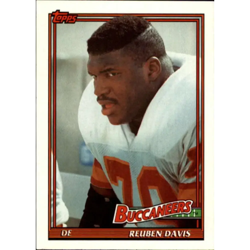1991 Topps #497 Reuben Davis NM-MT Tampa Bay Buccaneers Football Card - Football Card Single