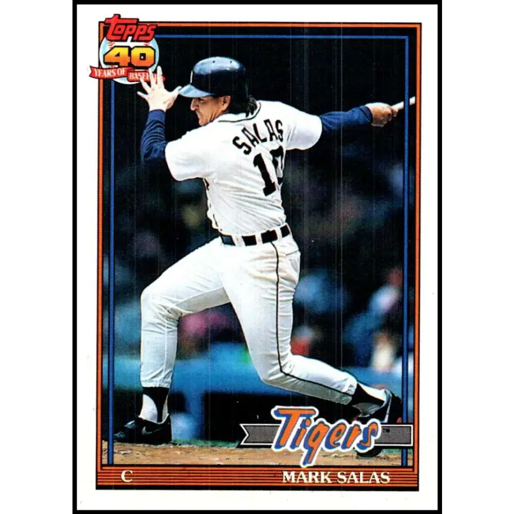 1991 Topps #498 Mark Salas NM-MT Detroit Tigers Baseball Card - Baseball Card Single