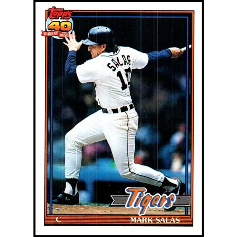 1991 Topps #498 Mark Salas NM-MT Detroit Tigers Baseball Card - Baseball Card Single