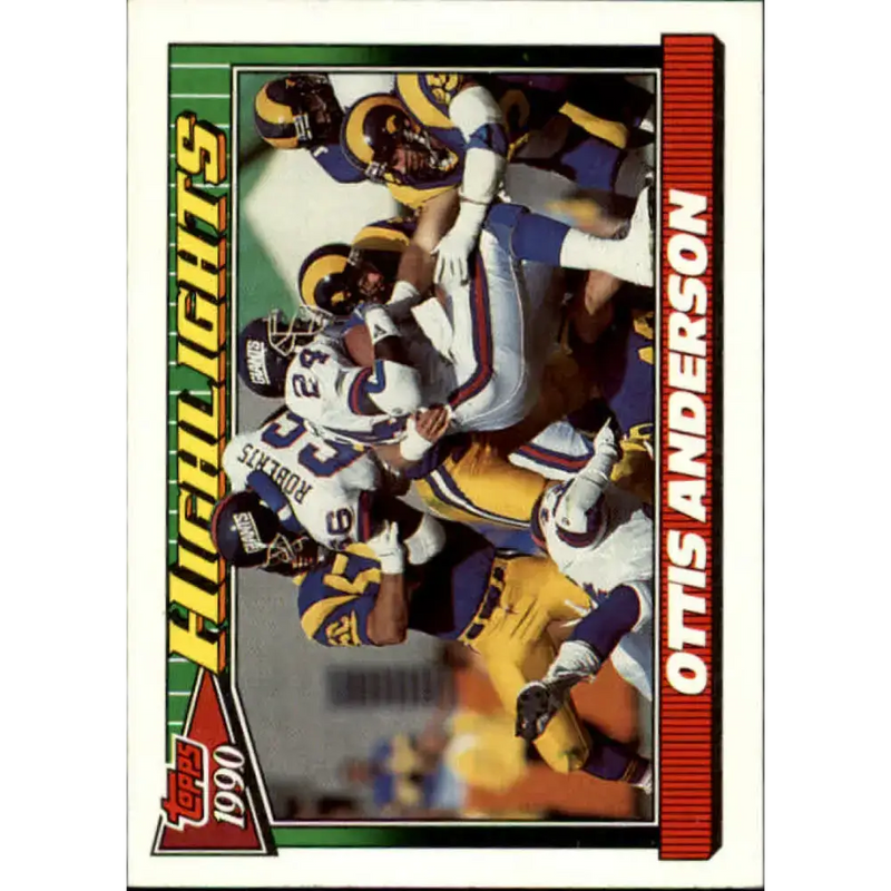 1991 Topps #5 Ottis Anderson NM-MT New York Giants Football Card - Football Card Single