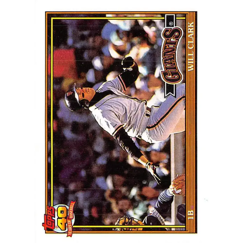 1991 Topps #500 Will Clark NM-MT San Francisco Giants Baseball Card - Baseball Card Single