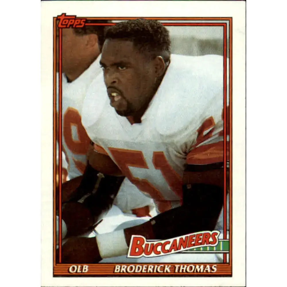 1991 Topps #501 Broderick Thomas NM-MT Tampa Bay Buccaneers Football Card - Football Card Single