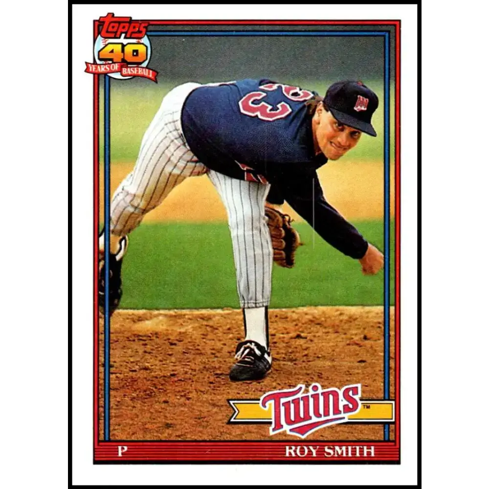 1991 Topps #503 Roy Smith NM-MT Minnesota Twins Baseball Card - Baseball Card Single