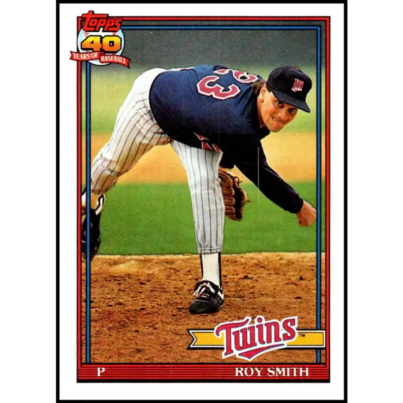 1991 Topps #503 Roy Smith NM-MT Minnesota Twins Baseball Card - Baseball Card Single