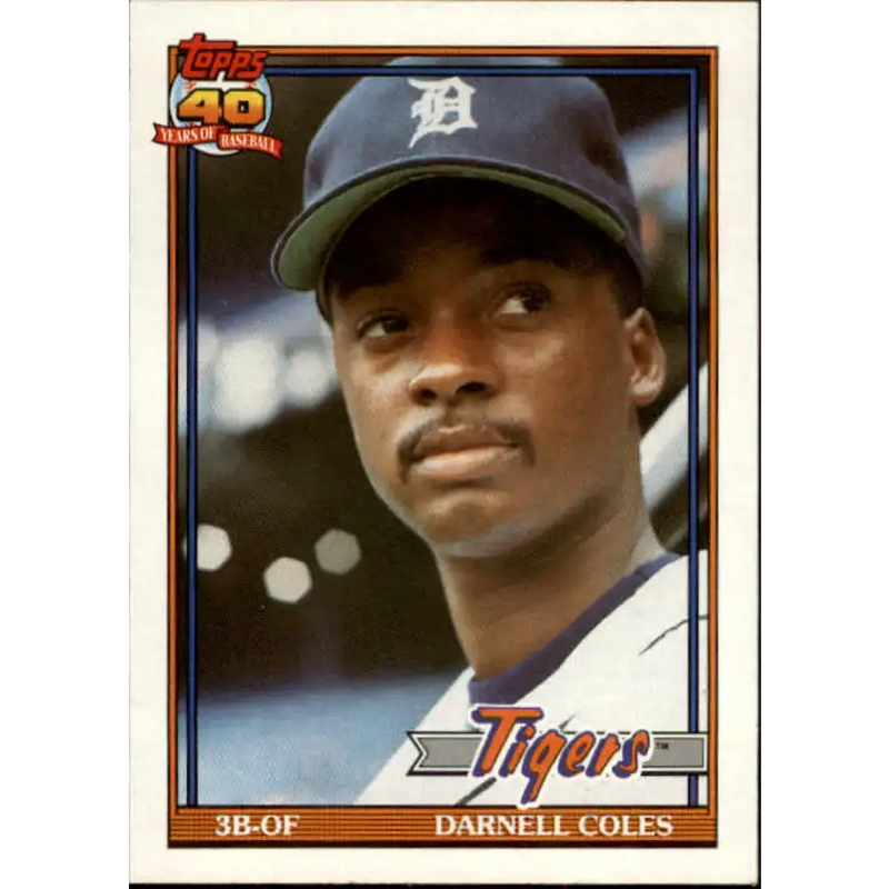 1991 Topps #506 Darnell Coles NM-MT Detroit Tigers Baseball Card - Baseball Card Single