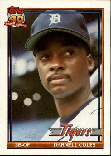 1991 Topps #506 Darnell Coles NM-MT Tigers - Baseball Card Single