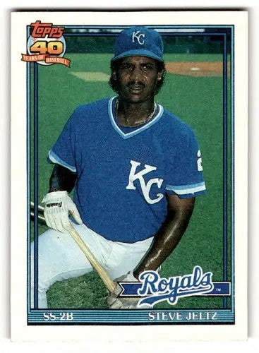 1991 Topps #507 Steve Jeltz Kansas City Royals Baseball Cards ID:53046 - Baseball Card Single
