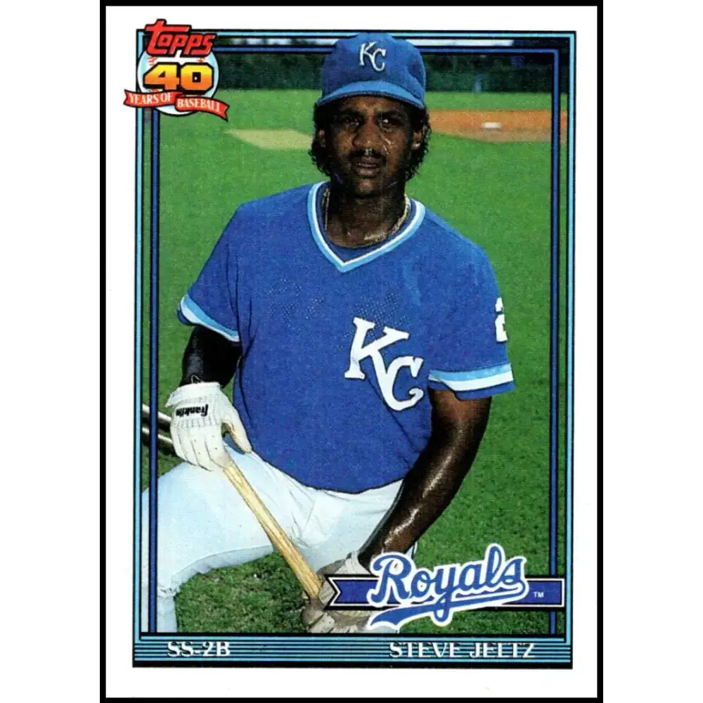 1991 Topps #507 Steve Jeltz NM-MT Kansas City Royals Baseball Card - Baseball Card Single