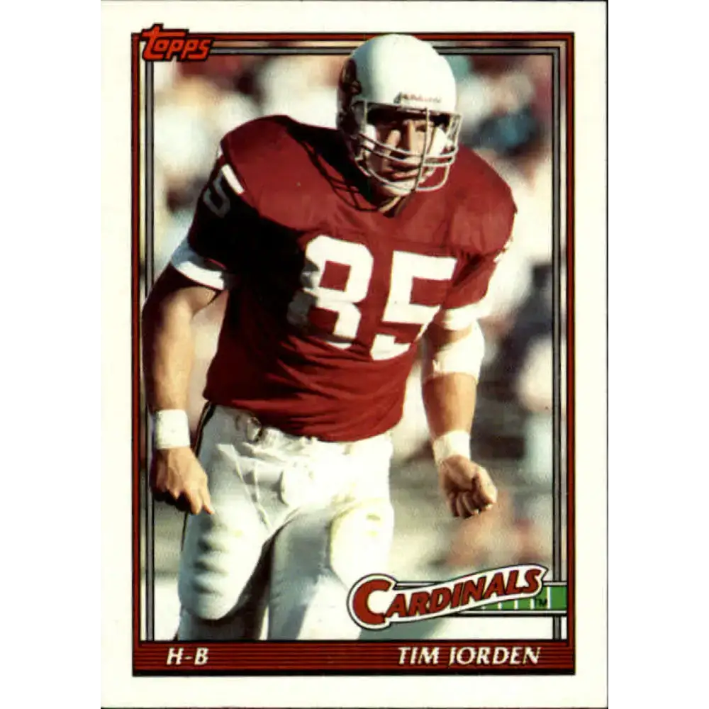 1991 Topps #507 Tim Jorden NM-MT RC Rookie Phoenix Cardinals Football Card - Football Card Single