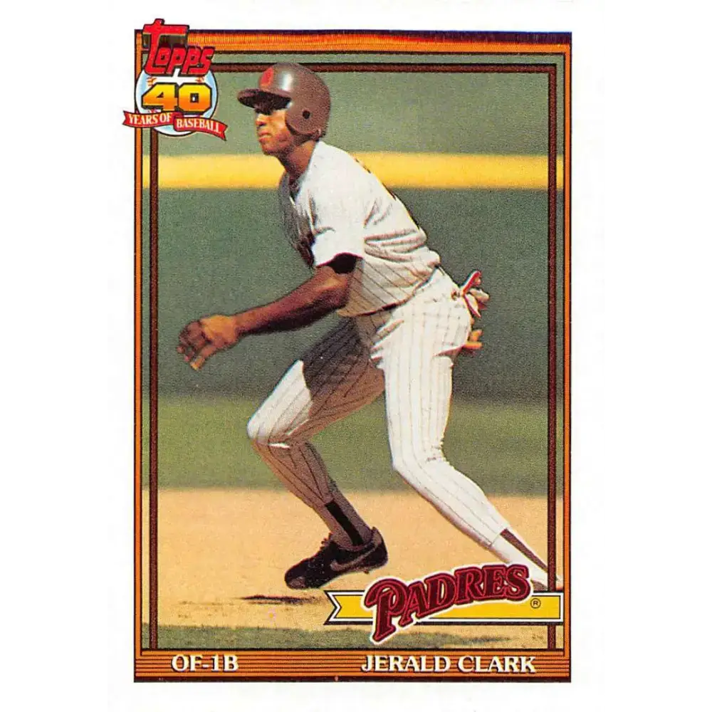 1991 Topps #513 Jerald Clark NM-MT San Diego Padres Baseball Card - Baseball Card Single