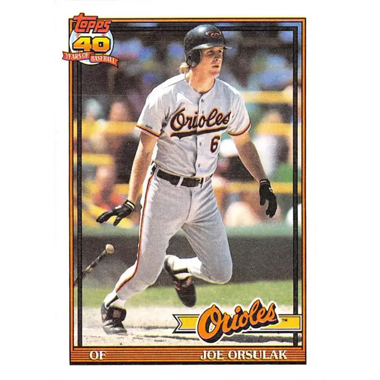 1991 Topps #521 Joe Orsulak NM-MT Baltimore Orioles Baseball Card - Baseball Card Single
