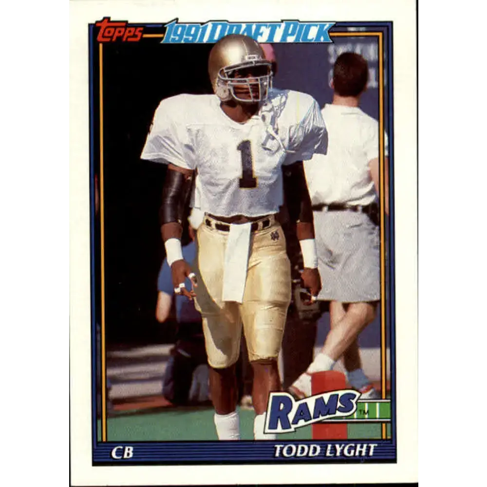 1991 Topps #523 Todd Lyght NM-MT RC Rookie Los Angeles Rams Football Card - Football Card Single