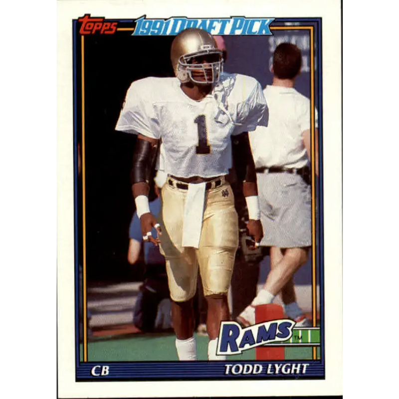 1991 Topps #523 Todd Lyght NM-MT RC Rookie Los Angeles Rams Football Card - Football Card Single