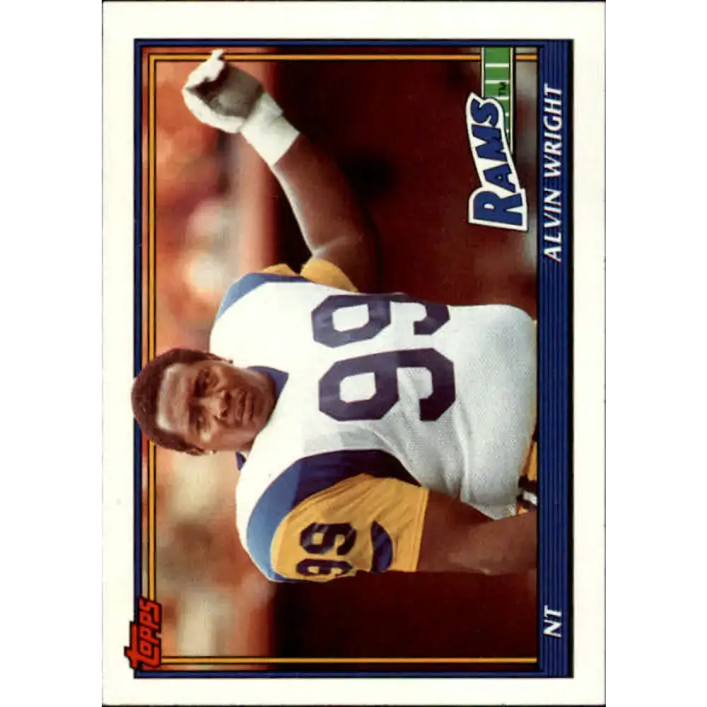 1991 Topps #524 Alvin Wright NM-MT Los Angeles Rams Football Card - Football Card Single