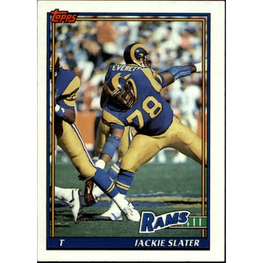 1991 Topps #526 Jackie Slater NM-MT Los Angeles Rams Football Card