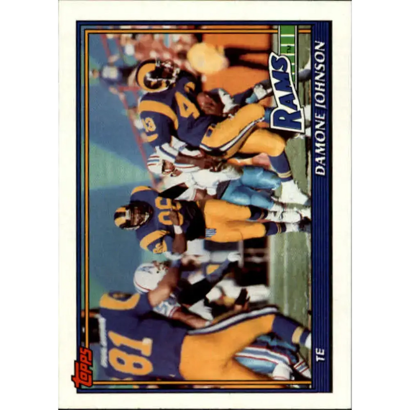 1991 Topps #527 Damone Johnson NM-MT RC Rookie Los Angeles Rams Football Card - Football Card Single