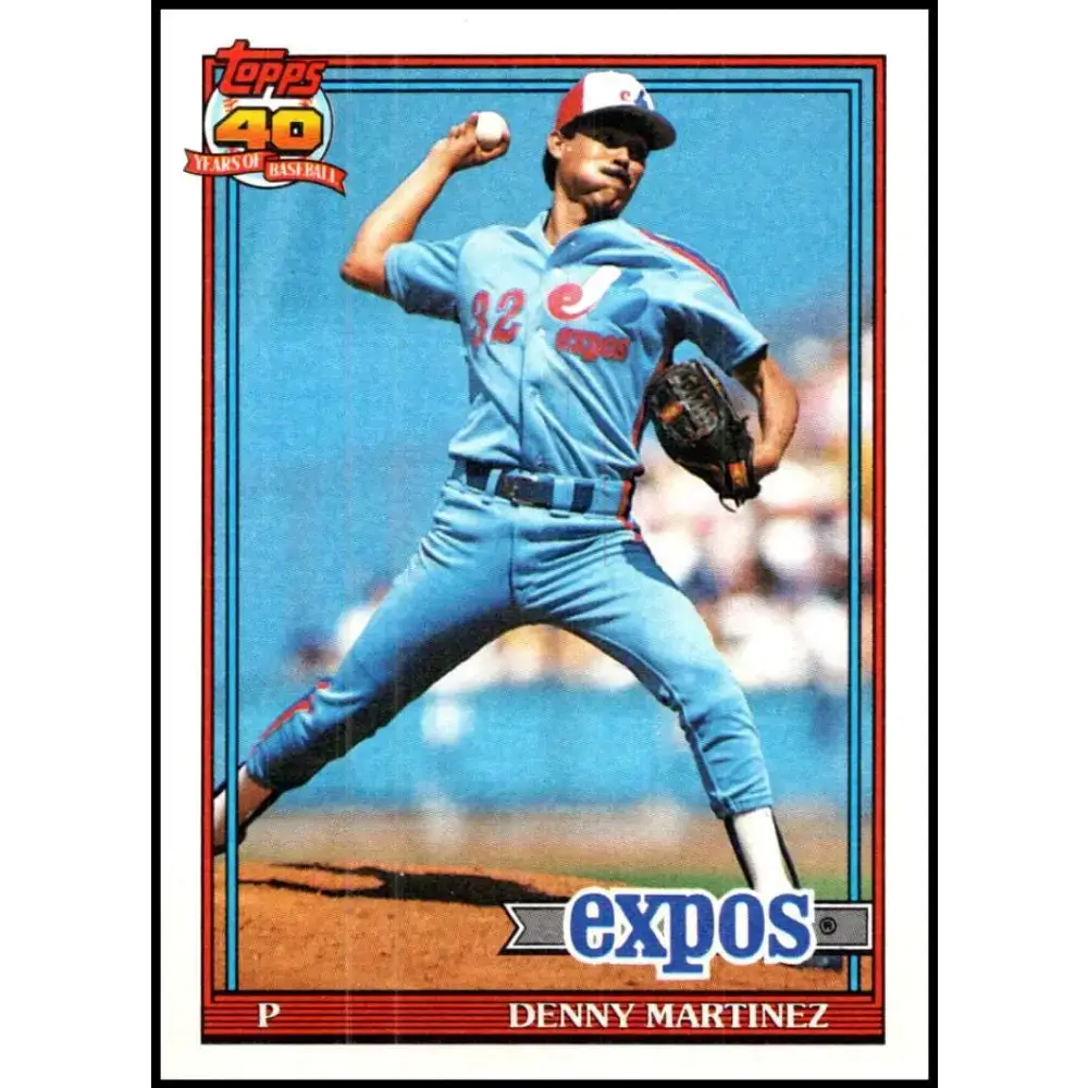 1991 Topps #528 Dennis Martinez NM-MT Montreal Expos Baseball Card - Baseball Card Single