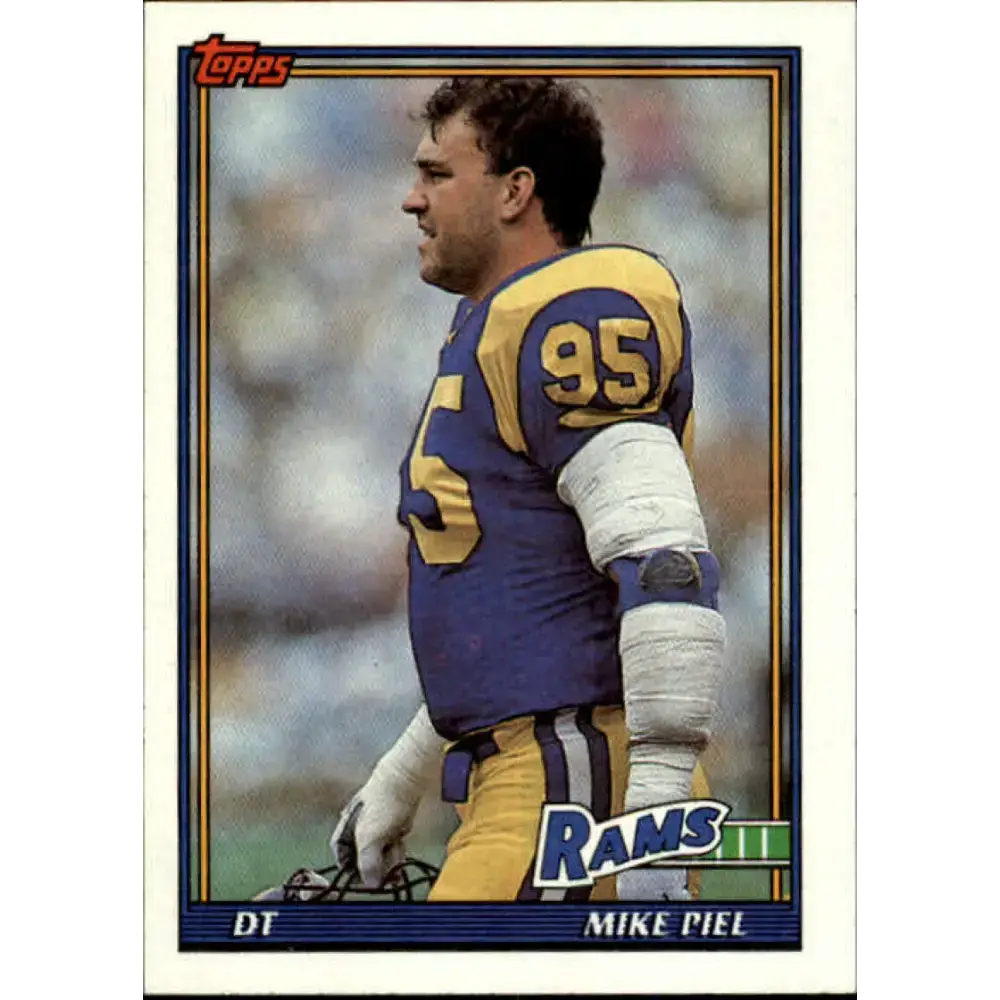 1991 Topps #529 Mike Piel NM-MT Los Angeles Rams Football Card - Football Card Single