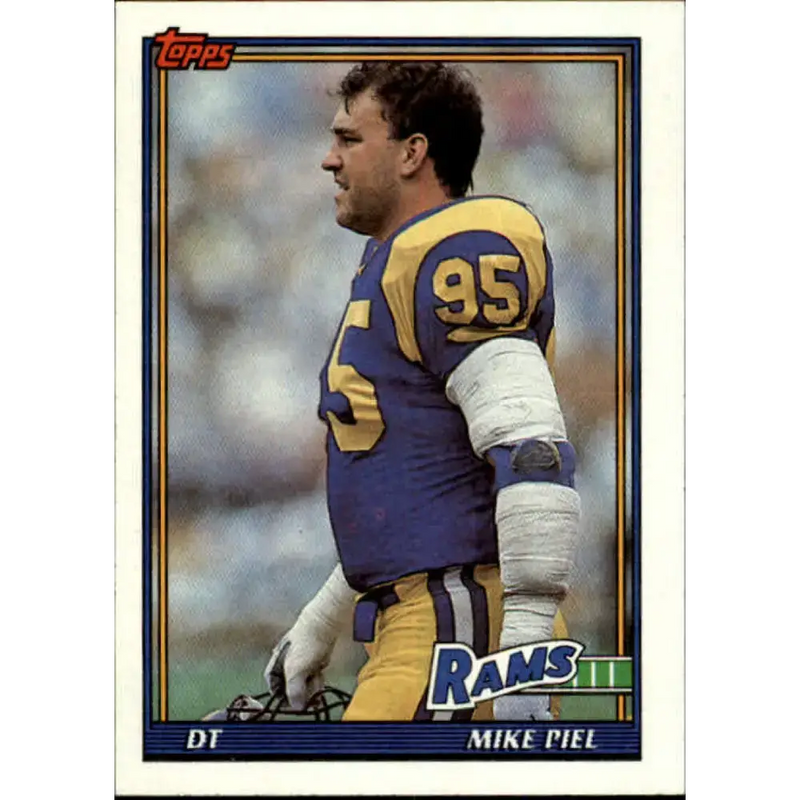 1991 Topps #529 Mike Piel NM-MT Los Angeles Rams Football Card - Football Card Single