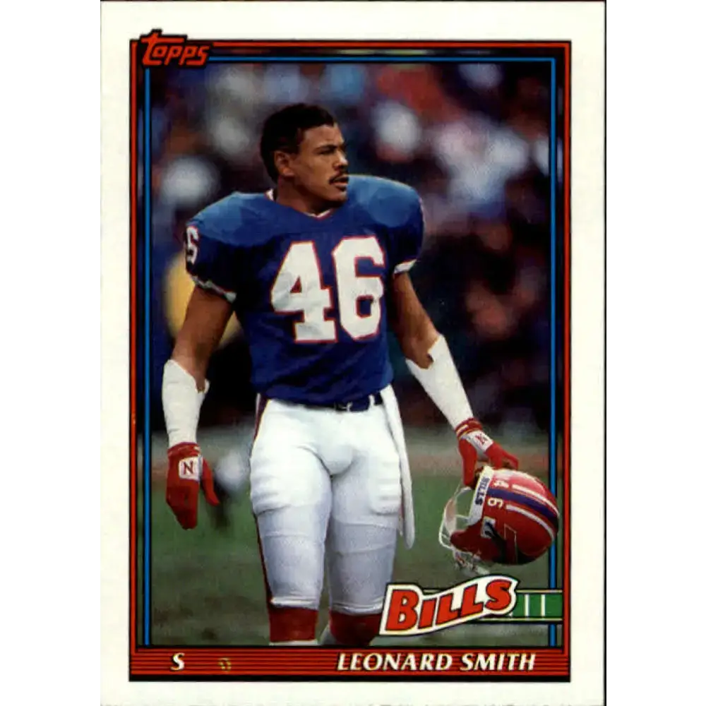 1991 Topps #53 Leonard Smith NM-MT Buffalo Bills Football Card - Football Card Single