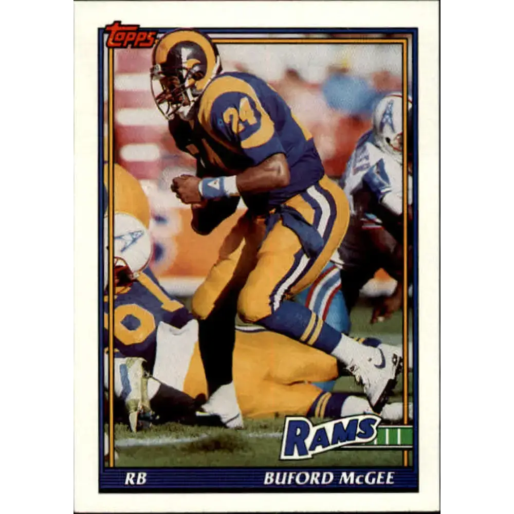1991 Topps #530 Buford McGee NM-MT Los Angeles Rams Football Card - Football Card Single
