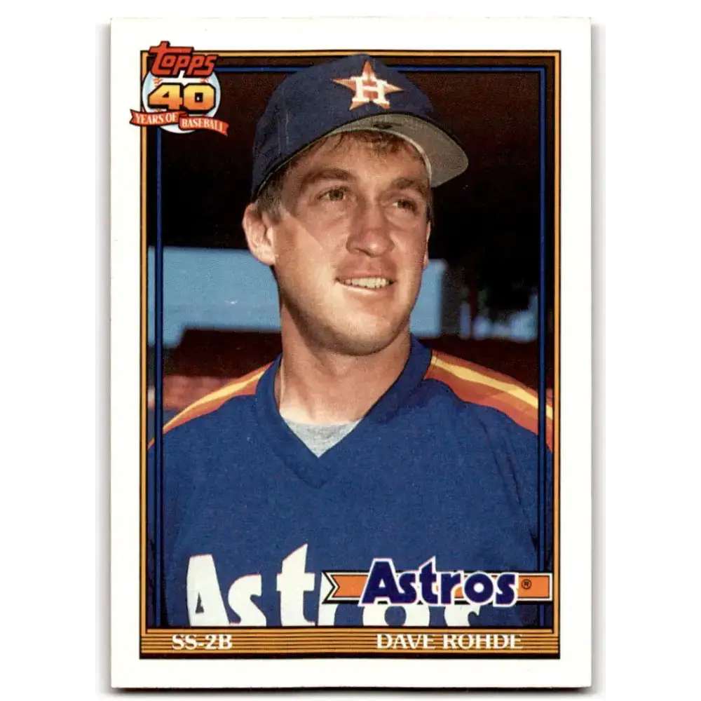 1991 Topps #531 Dave Rohde NM-MT Houston Astros Baseball Card - Baseball Card Single