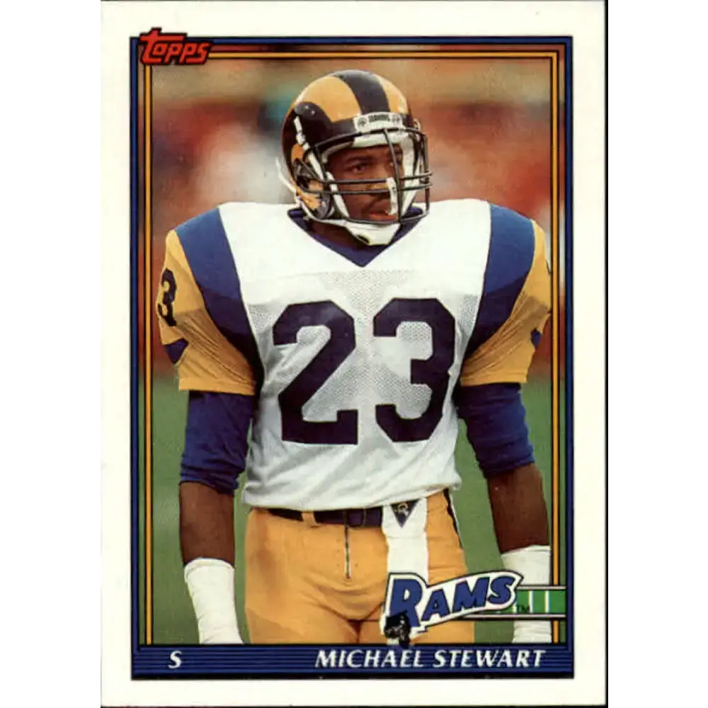 1991 Topps #531 Michael Stewart NM-MT Los Angeles Rams Football Card - Football Card Single