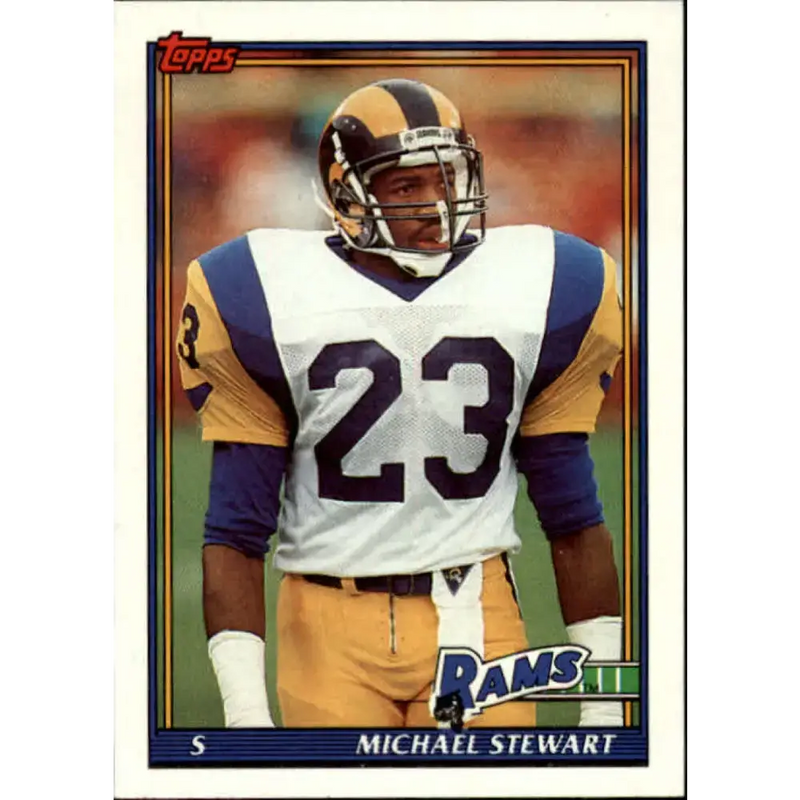 1991 Topps #531 Michael Stewart NM-MT Los Angeles Rams Football Card - Football Card Single