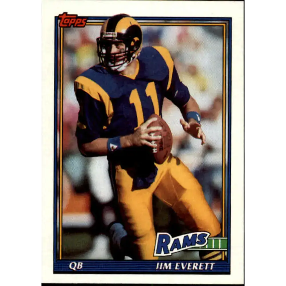1991 Topps #532 Jim Everett NM-MT Los Angeles Rams Football Card - Football Card Single