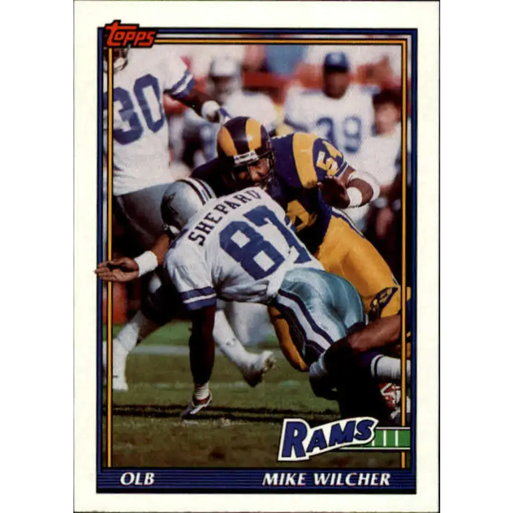1991 Topps #533 Mike Wilcher NM-MT Los Angeles Rams Football Card - Football Card Single