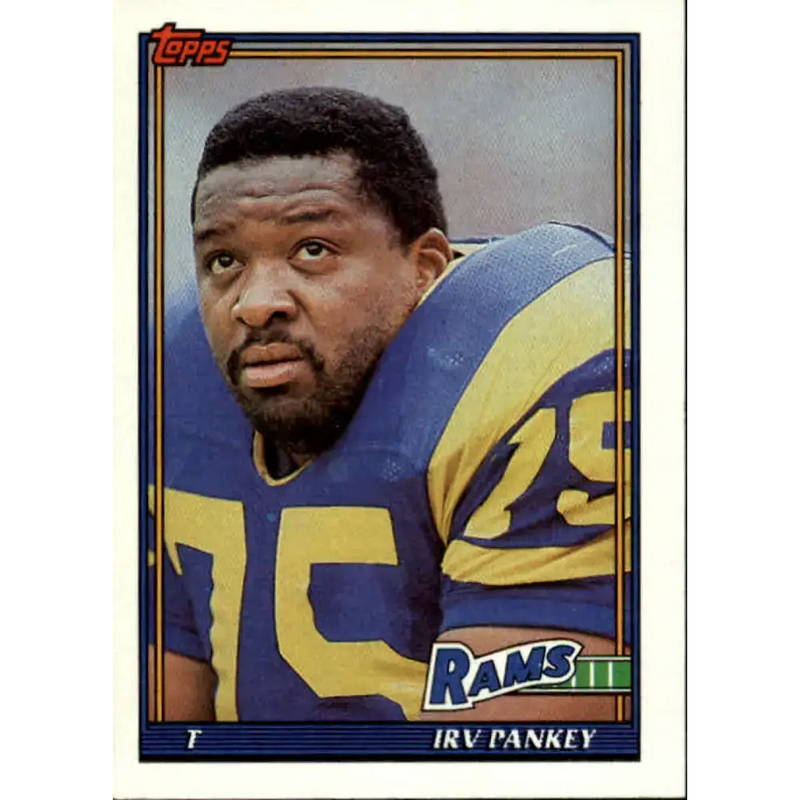 1991 Topps #534 Irv Pankey NM-MT Los Angeles Rams Football Card - Football Card Single