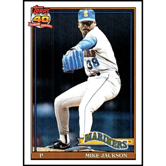 1991 Topps #534 Mike Jackson NM-MT Seattle Mariners Baseball Card - Baseball Card Single