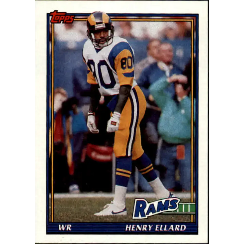 1991 Topps #536 Henry Ellard NM-MT Los Angeles Rams Football Card - Football Card Single
