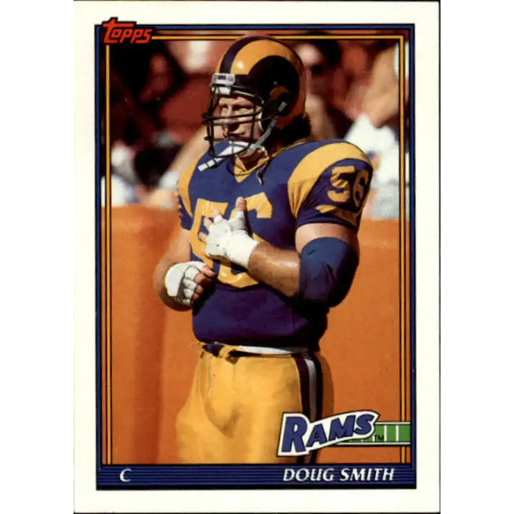 1991 Topps #537 Doug Smith NM-MT Los Angeles Rams Football Card - Football Card Single