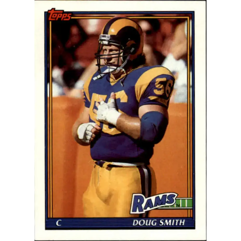 1991 Topps #537 Doug Smith NM-MT Los Angeles Rams Football Card - Football Card Single