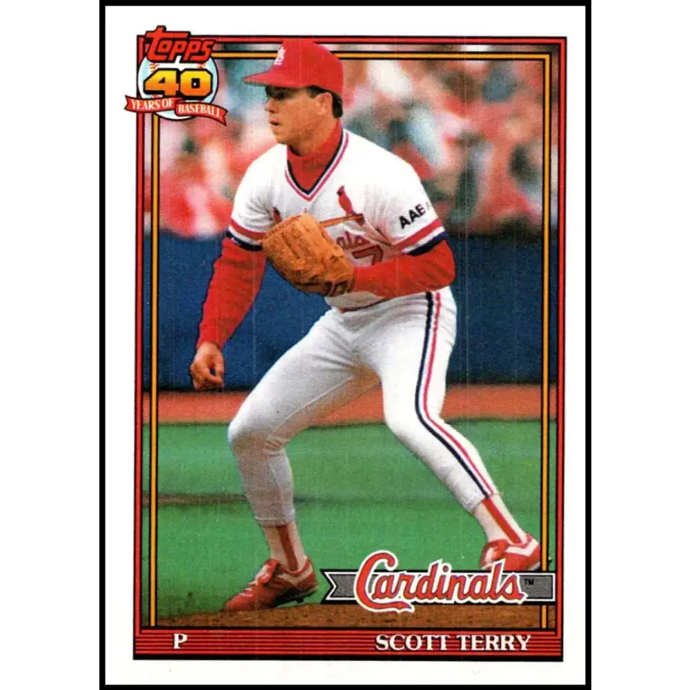 1991 Topps #539 Scott Terry NM-MT St. Louis Cardinals Baseball Card - Baseball Card Single