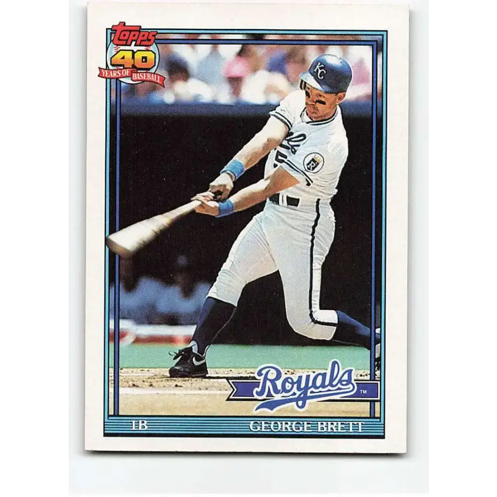 1991 Topps #540 George Brett NM-MT Kansas City Royals Baseball Card - Baseball Card Single