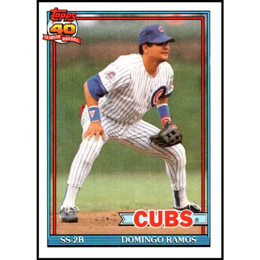 1991 Topps #541 Domingo Ramos NM-MT Chicago Cubs Baseball Card - Baseball Card Single