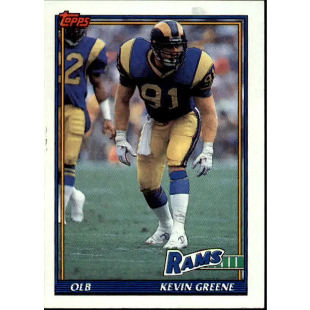 1991 Topps #542 Kevin Greene NM-MT Los Angeles Rams Football Card - Football Card Single