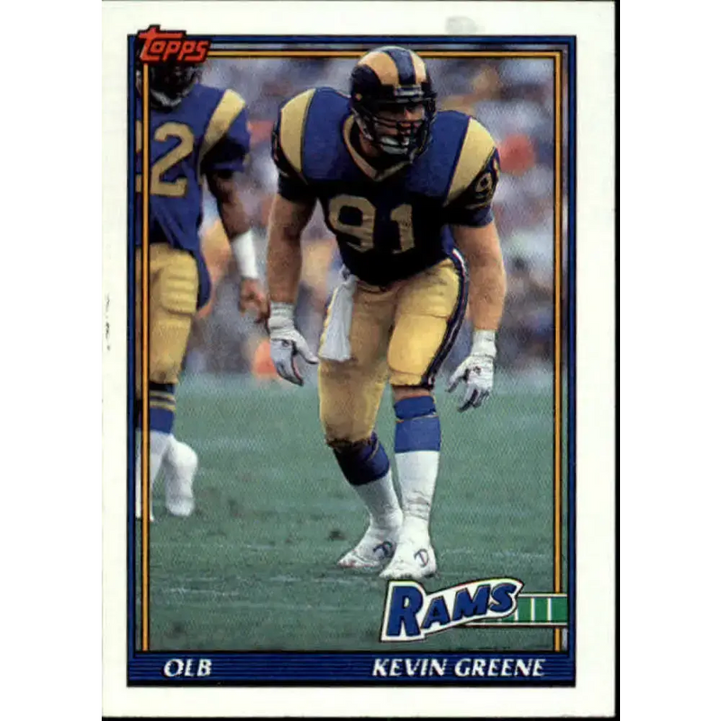 1991 Topps #542 Kevin Greene NM-MT Los Angeles Rams Football Card - Football Card Single