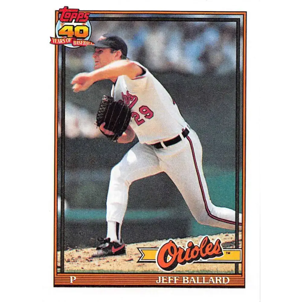 1991 Topps #546 Jeff Ballard NM-MT Baltimore Orioles Baseball Card - Baseball Card Single