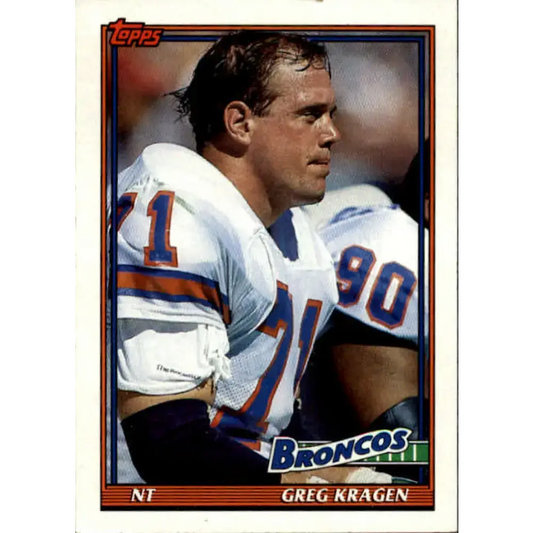 1991 Topps #547 Greg Kragen NM-MT Denver Broncos Football Card