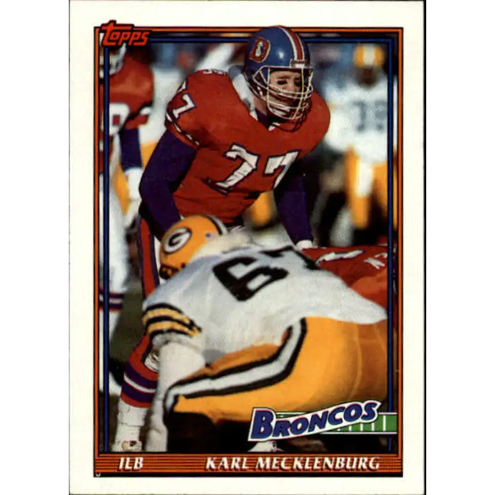 1991 Topps #548 Karl Mecklenburg NM-MT Denver Broncos Football Card - Football Card Single