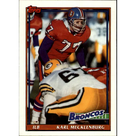 1991 Topps #548 Karl Mecklenburg NM-MT Denver Broncos Football Card