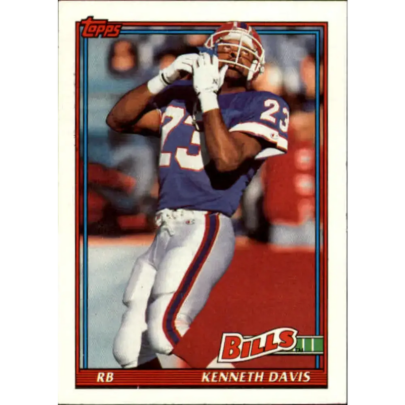 1991 Topps #55 Kenneth Davis NM-MT Buffalo Bills Football Card - Football Card Single