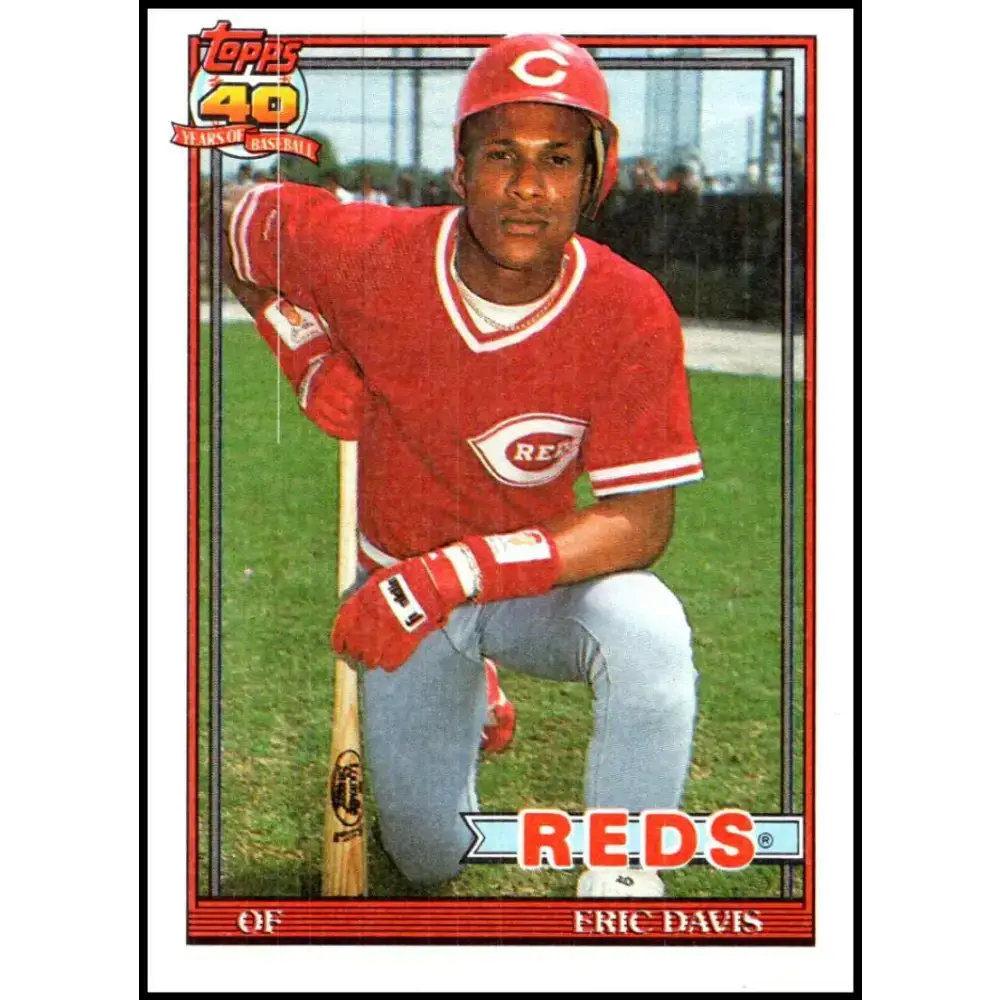 1991 Topps #550 Eric Davis NM-MT Cincinnati Reds Baseball Card - Baseball Card Single