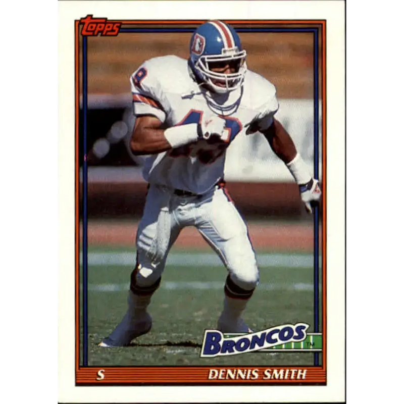 1991 Topps #556 Dennis Smith NM-MT Denver Broncos Football Card - Football Card Single