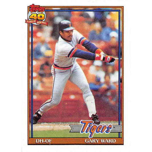 1991 Topps #556 Gary Ward NM-MT Detroit Tigers Baseball Card - Baseball Card Single