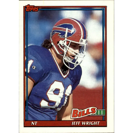 1991 Topps #56 Jeff Wright NM-MT RC Rookie Buffalo Bills Football Card